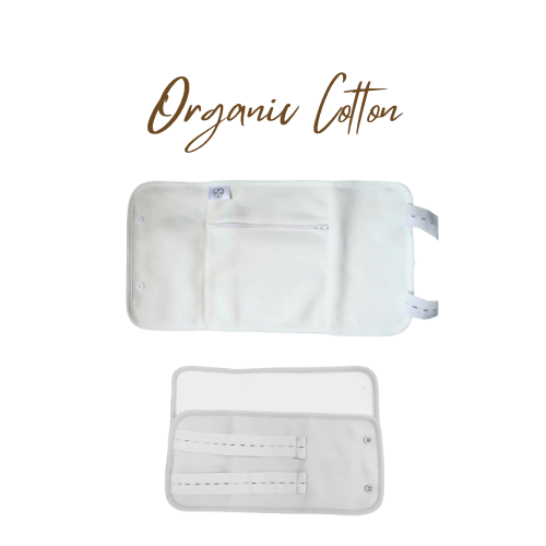 3 Piece Waist & Knee Wraps Organic Cotton Castor Oil Pack - Reusable Detox Compress Kit For Natural Toxin Removal-0